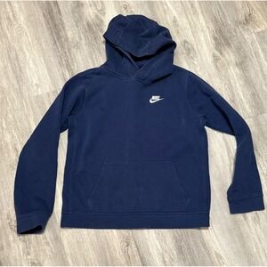 Nike Pullover Hoodie Youth XL‎ Navy Blue Graphic Sweatshirt Athletic Casual